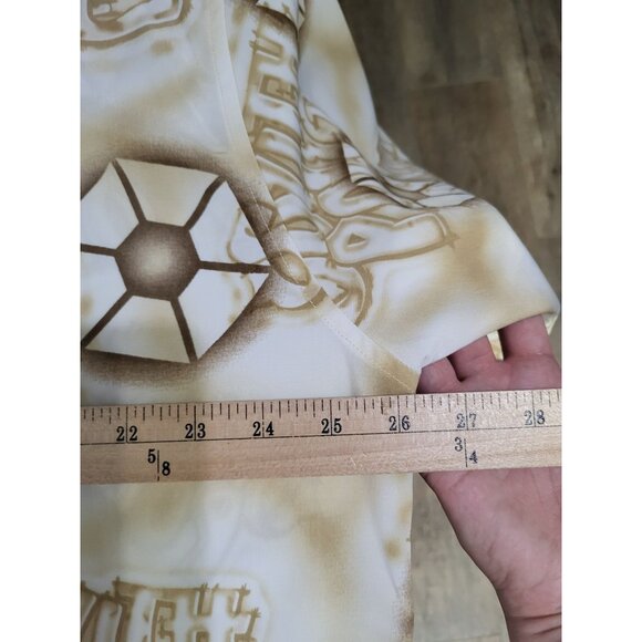 SOUTHPOLE Mens XL Button Up Short Sleeve Shirt Print y2k Streetwear Graffiti - Picture 5 of 8